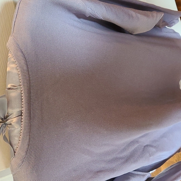 Light lilac grey 100% silk cardigan - Picture 6 of 7